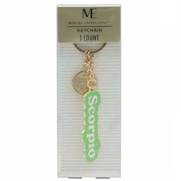 Zodiac Keychain Metal and Enamel "Scorpio" Modern Expressions One Size New - Picture 7 of 7